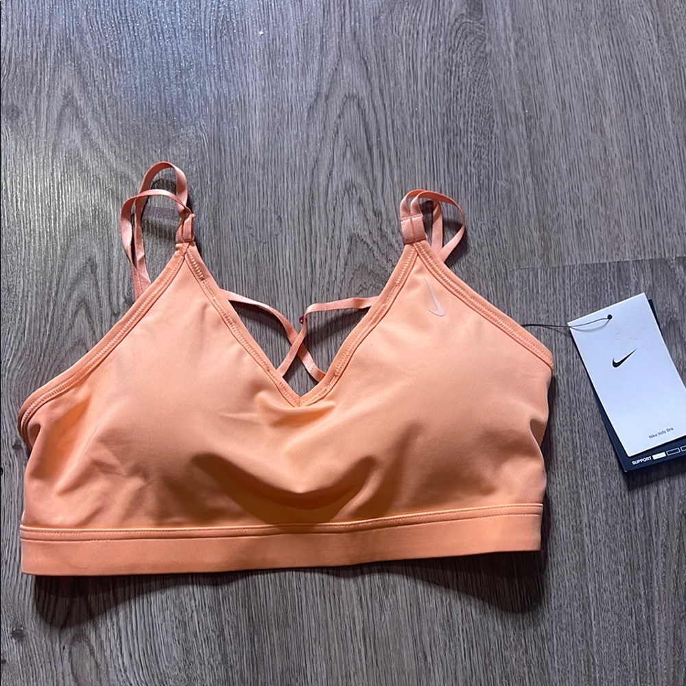 Nike Women's Indy Peach Strappy back Sports Bra
